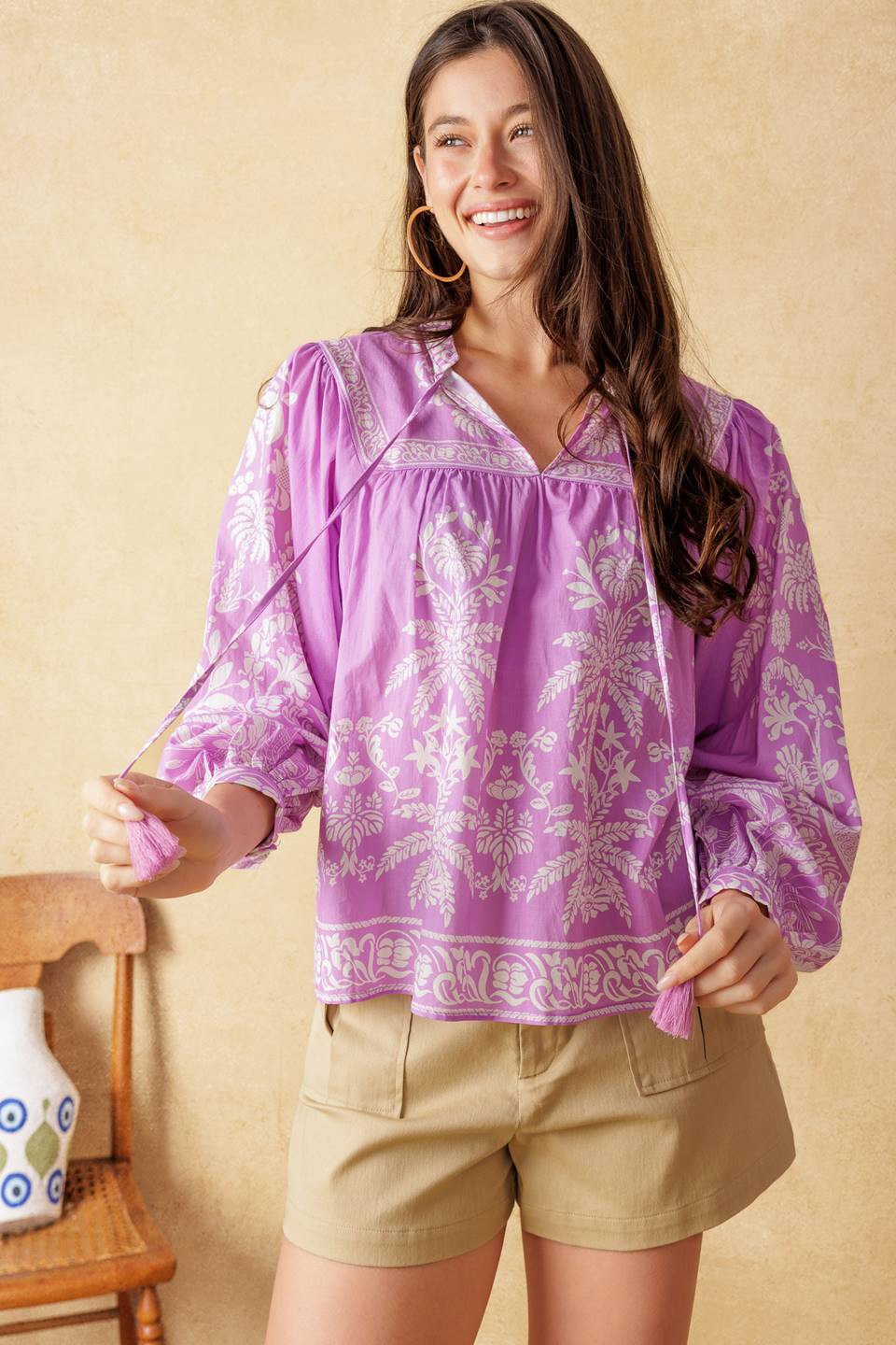 Woven Top with Beautiful Pattern