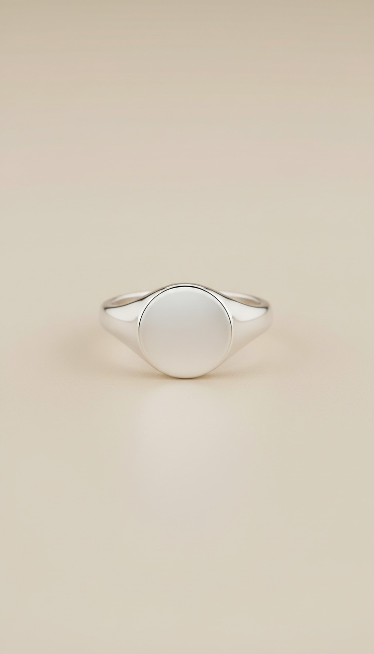 Sterling silver signet ring