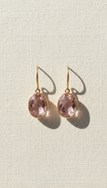 Blush quartz drop earrings